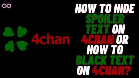 How to black text on 4chan